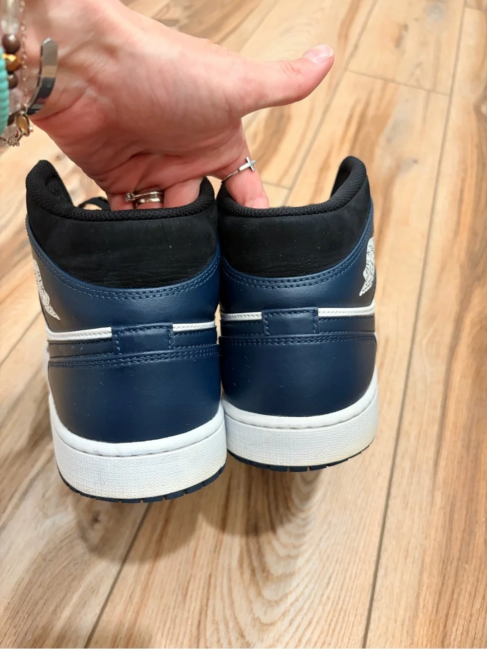 Jordan 1 Mid Armory Men’s High-Top Sneakers - White & Navy
